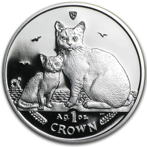 2008 Isle of Man 1 oz Silver Burmilla Cats Proof 2008 Isle of Man 1 oz Silver Burmilla Cats Proof